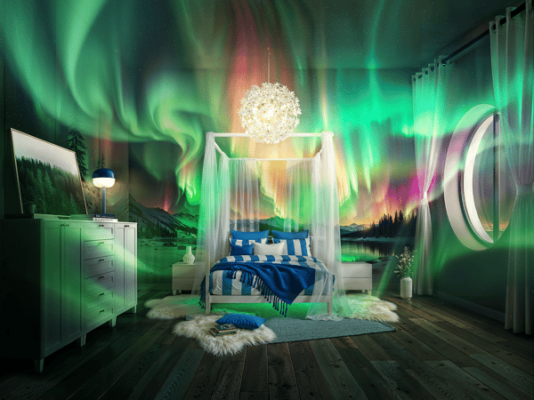 Groß träumen mit IKEA: IKEA zeigt erstmals drei einzigartige, KI-generierte Schlafzimmer – Drömjungle, Drömvision und  Drömlichter. // Design trifft auf KI: Die „Dröm“-Bildserie bietet faszinierende Einrichtungsideen, die IKEA Produkte in neuen Inszenierungen für besseren Schlaf in den Fokus rücken. 
// Maximaler Schlafkomfort: Mit KI erstellte Traumwelten zeigen, wie die umfassende Schlafexpertise und das moderne Design von IKEA eine perfekte Schlafumgebung schaffen.