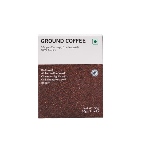 Ground Coffee 5 Drip coffee bags 100% Arabica