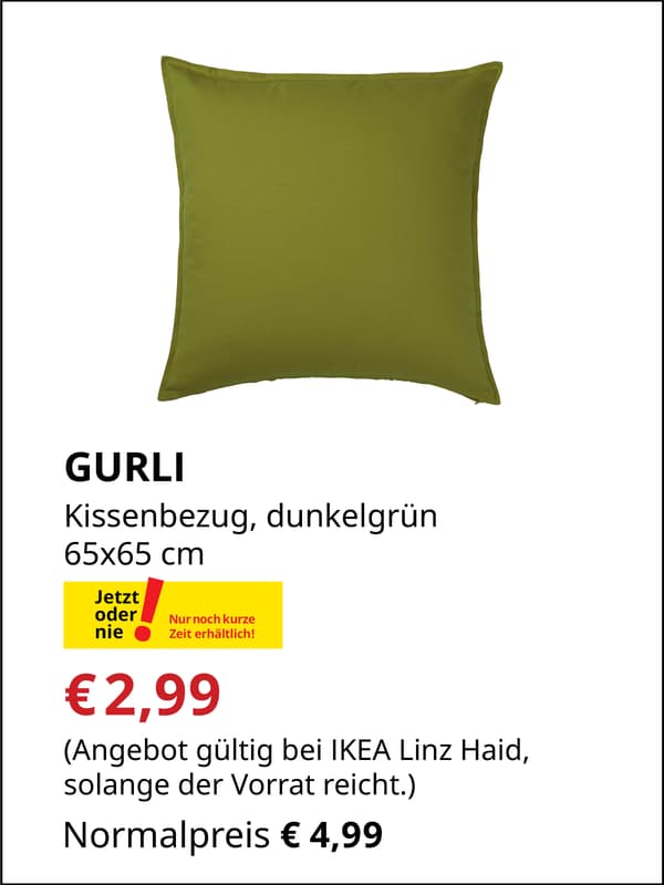 GURLI, Kissenbezug, €2,99