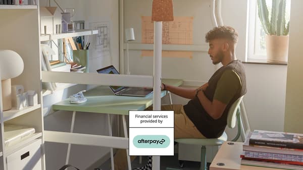 Guy sitting at computer 