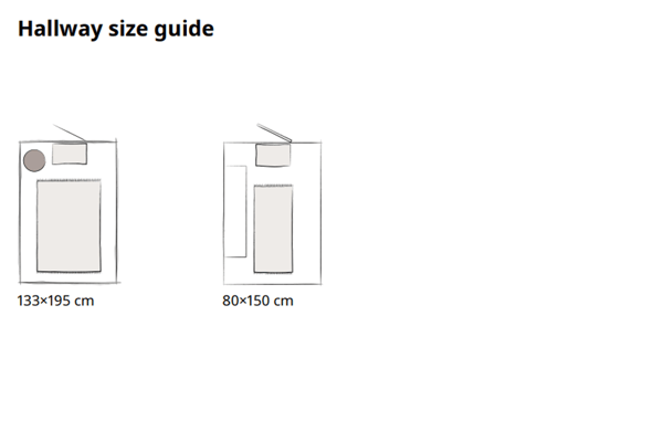 Hallway rug size guide 2 different setups 