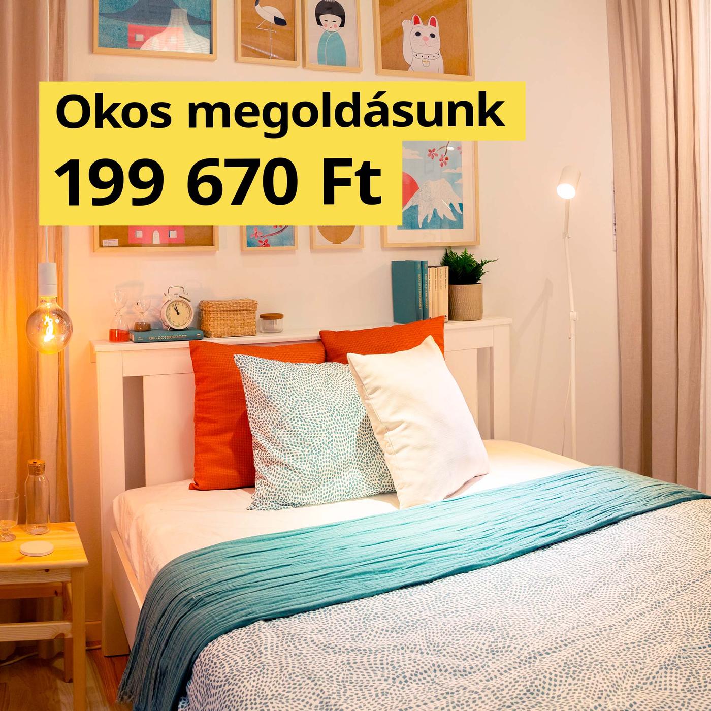 Hálószoba álommegoldásokkal.