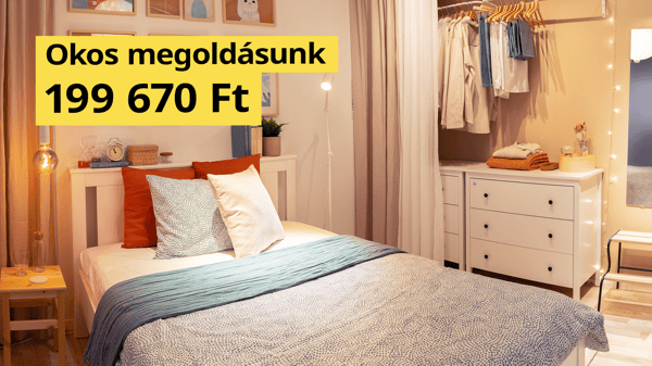 Hálószoba álommegoldásokkal.