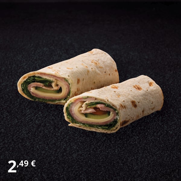 Ham and cheese wrap