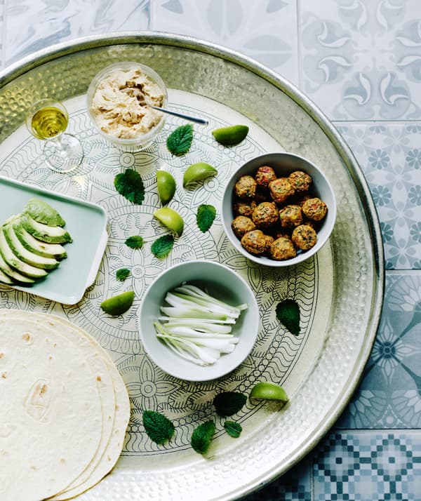 Have a street food-style meal with make-your-own wraps.
