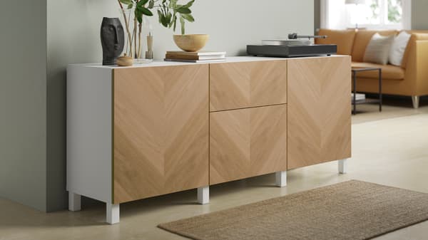 HEDEVIKEN/ ヘデヴィーケン オーク材突き板 扉&引き出し前部 - IKEA