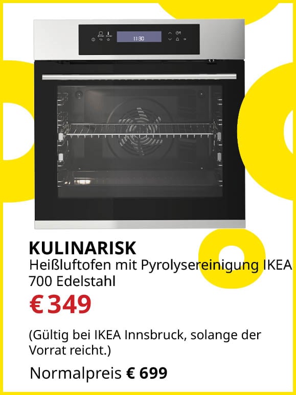 Heißluftofen mit Pyrolysereinigung