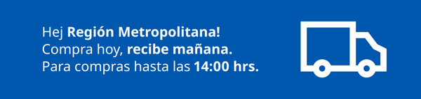 Hej Región Metropolitana! Compra hoy, recibe mañana. Para compras hast alas 14:00 hrs.