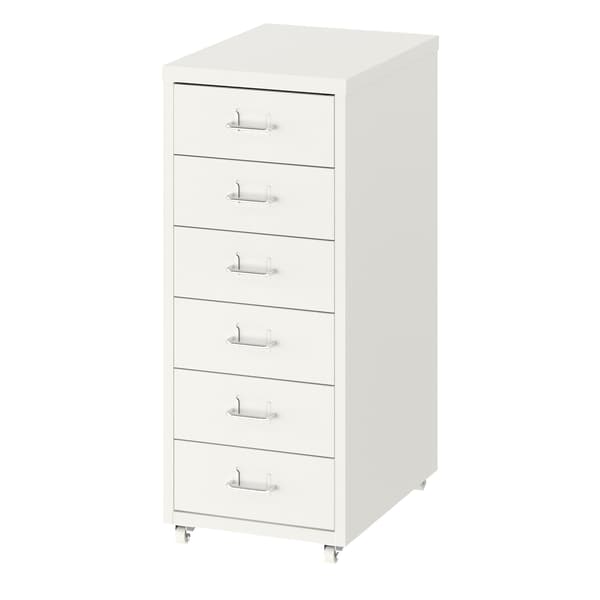 Helmer ladeblok op wielen wit