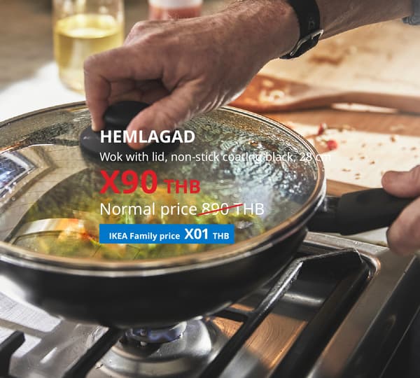 
HEMLAGAD (70580920) wok with lid (Global art.no. 90580919)
https://www.ikea.com/th/en/p/hemlagad-wok-with-lid-non-stick-coating-black-70580920/ 
