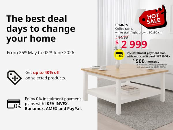 HEMNES coffee table with Hot Sale offer