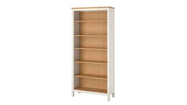 HEMNES
Könyvespolc, fehérre pácolt/világosbarna, 90x197 cm