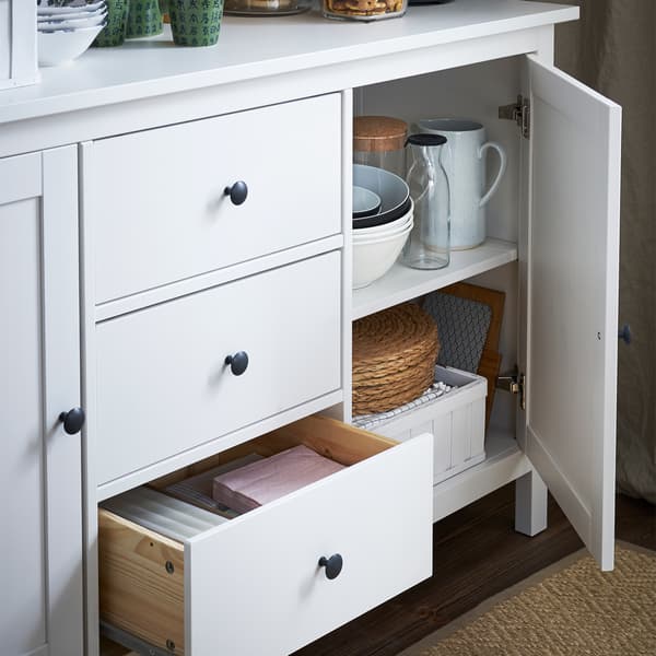 HEMNES Kredens, biała bejca157x88 cm