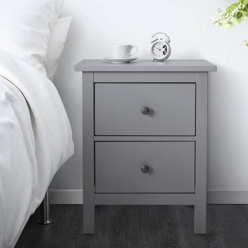HEMNES
Ladekast 2 lades,
grijs gelazuurd, 54x66 cm