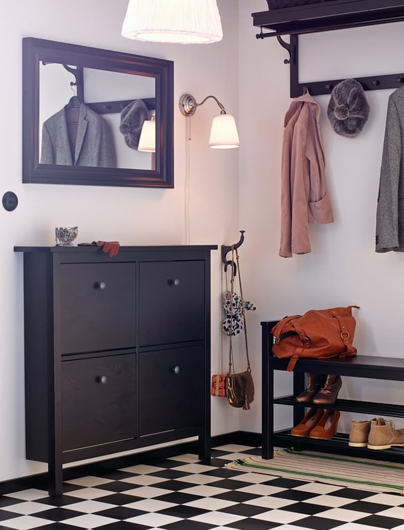 HEMNES serie per l'ingresso marrone/nero