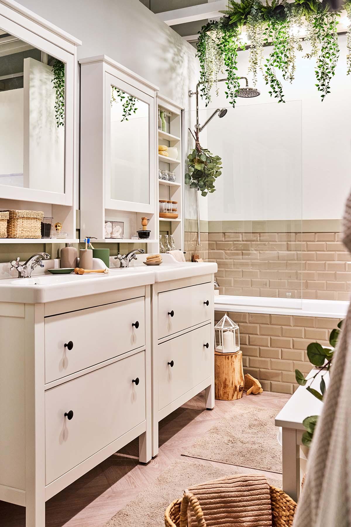 HEMNES Szafka pod umywalkę z 2 szufladami, biały, 80x47x83 cm