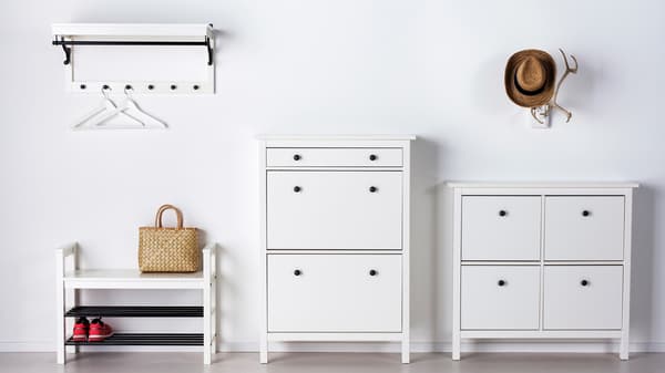 HEMNES/ヘムネス 玄関家具シリーズ。