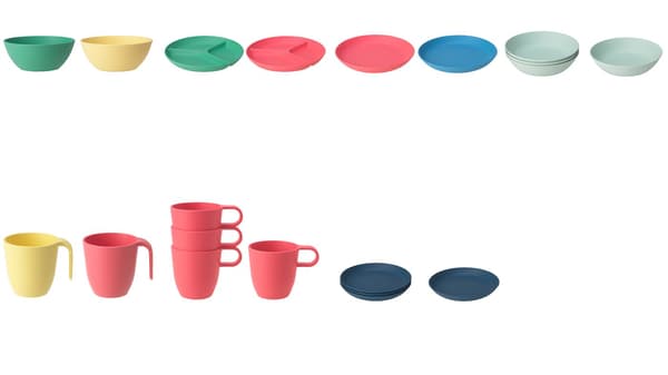 HEROISK and TALRIKA plates, bowls, and mugs