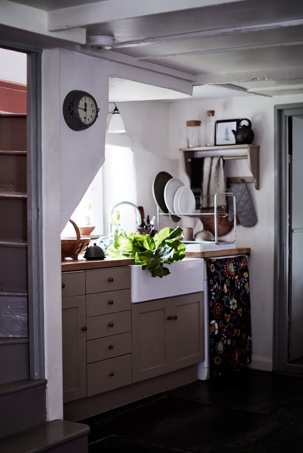 Hide appliances with fabric.