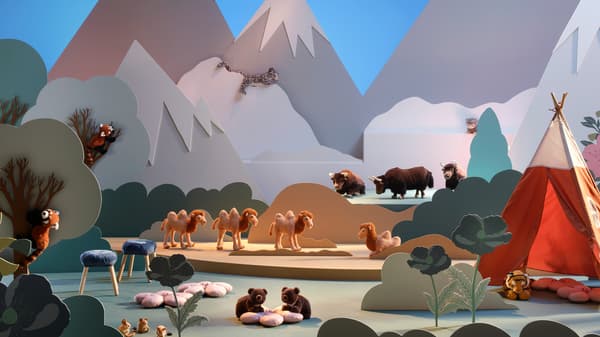 Himalaya Landschaft mit Tieren aus unserer neuen ALPTALL Kinderkolletion