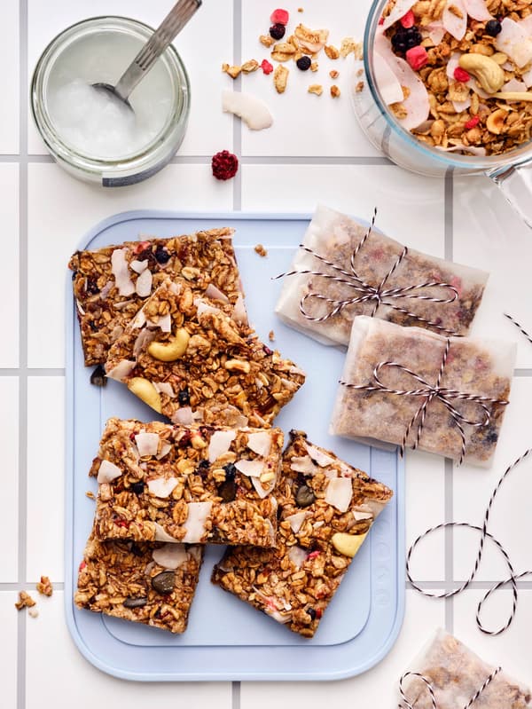 HJÄLTEROLL müzliből készüt szeletek.