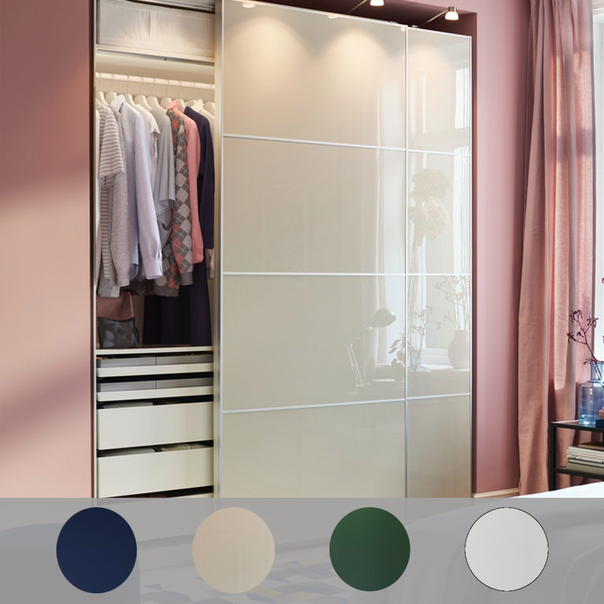 HOKKSUND skyvedør til PAX garderobesystem IKEA