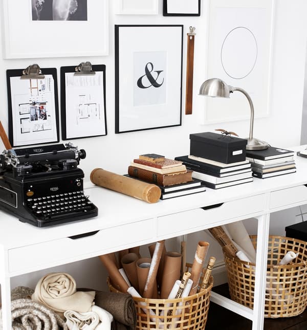Home office storage and display that’s inspired by professional achievements, like past projects and favourite tools.