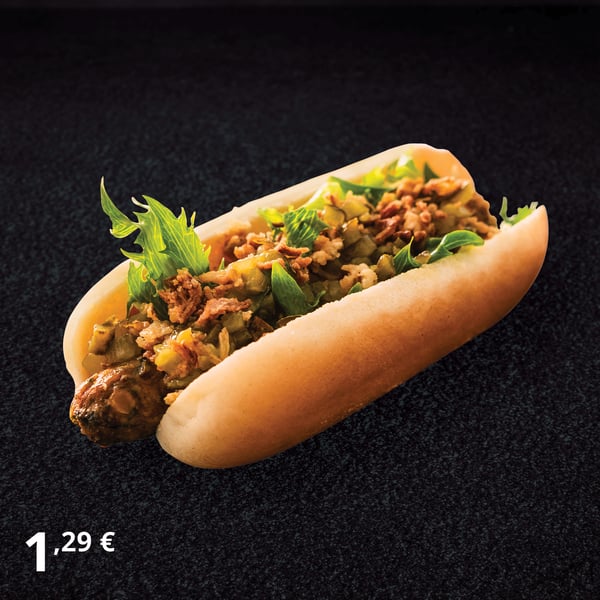 Hot dog köögiviljaviineri ja lisanditega
