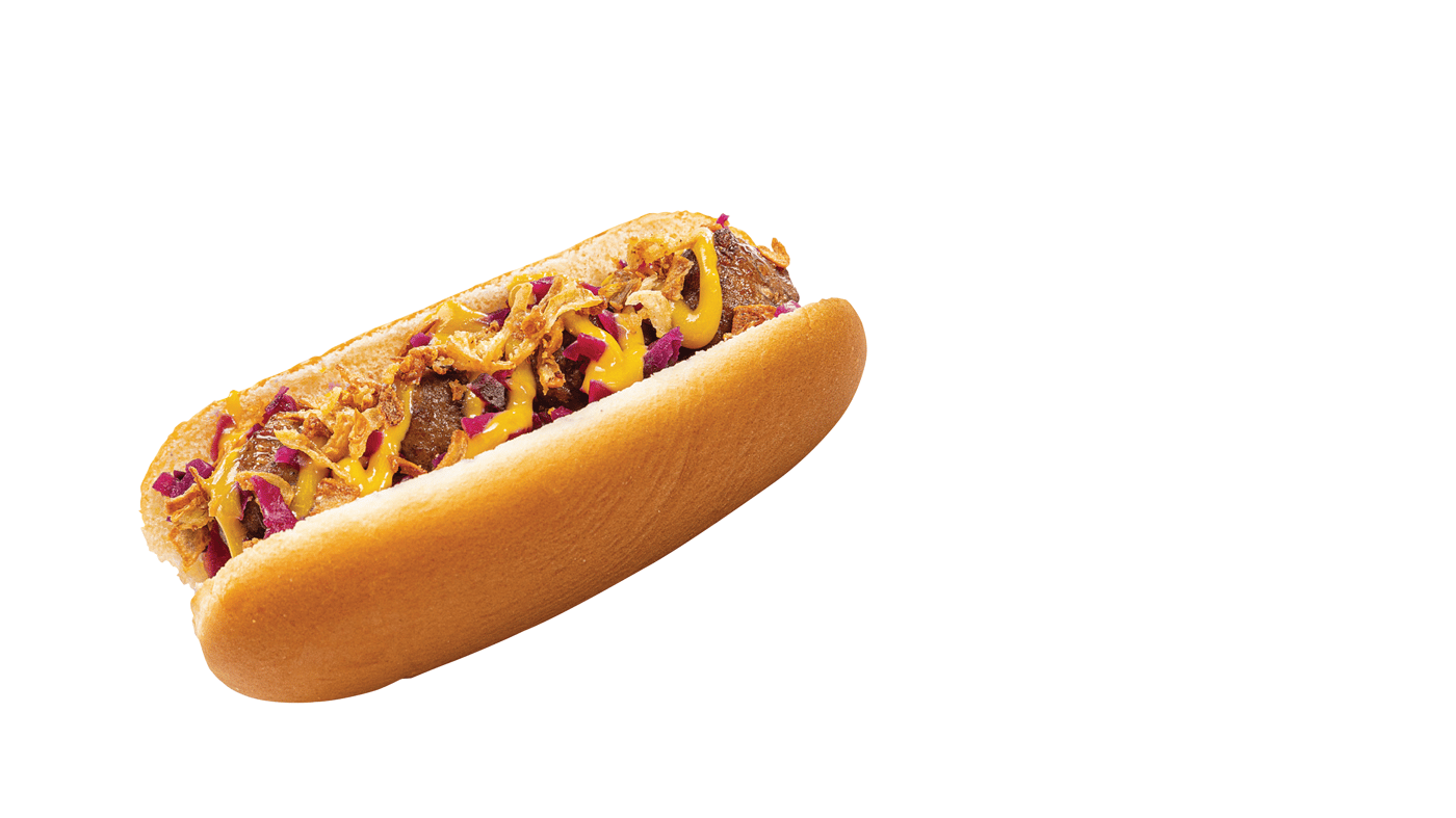 Hot dog s bezmasými kuličkami