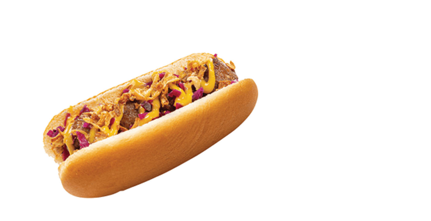 Hot dog s bezmasými kuličkami