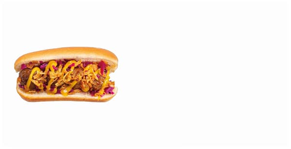 hot dog s masovými kuličkami