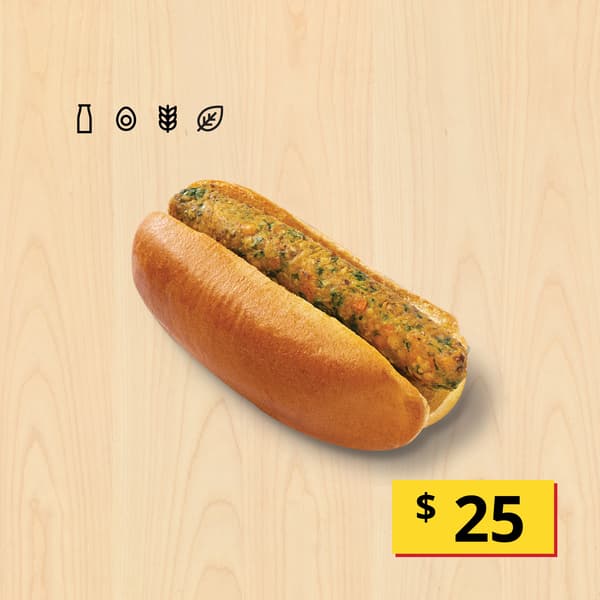 Hot dog vegetariano