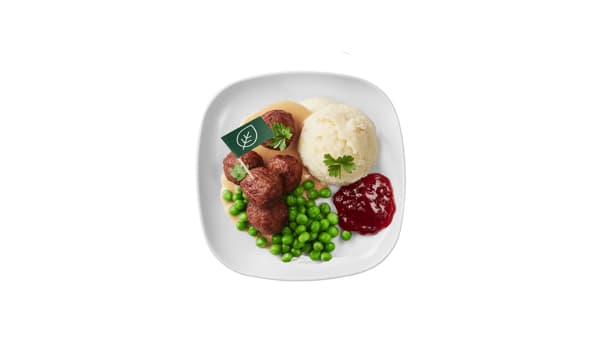 Húsmentes golyók

5 db, burgonyapüré, zöldborsó, áfonyalekvár, krémmártás