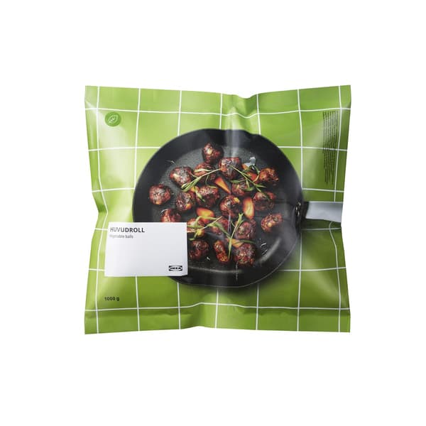 HUVUDROLL FROZEN VEGETABLE BALLS PRODUCT, 1000 grams, with a validity date 