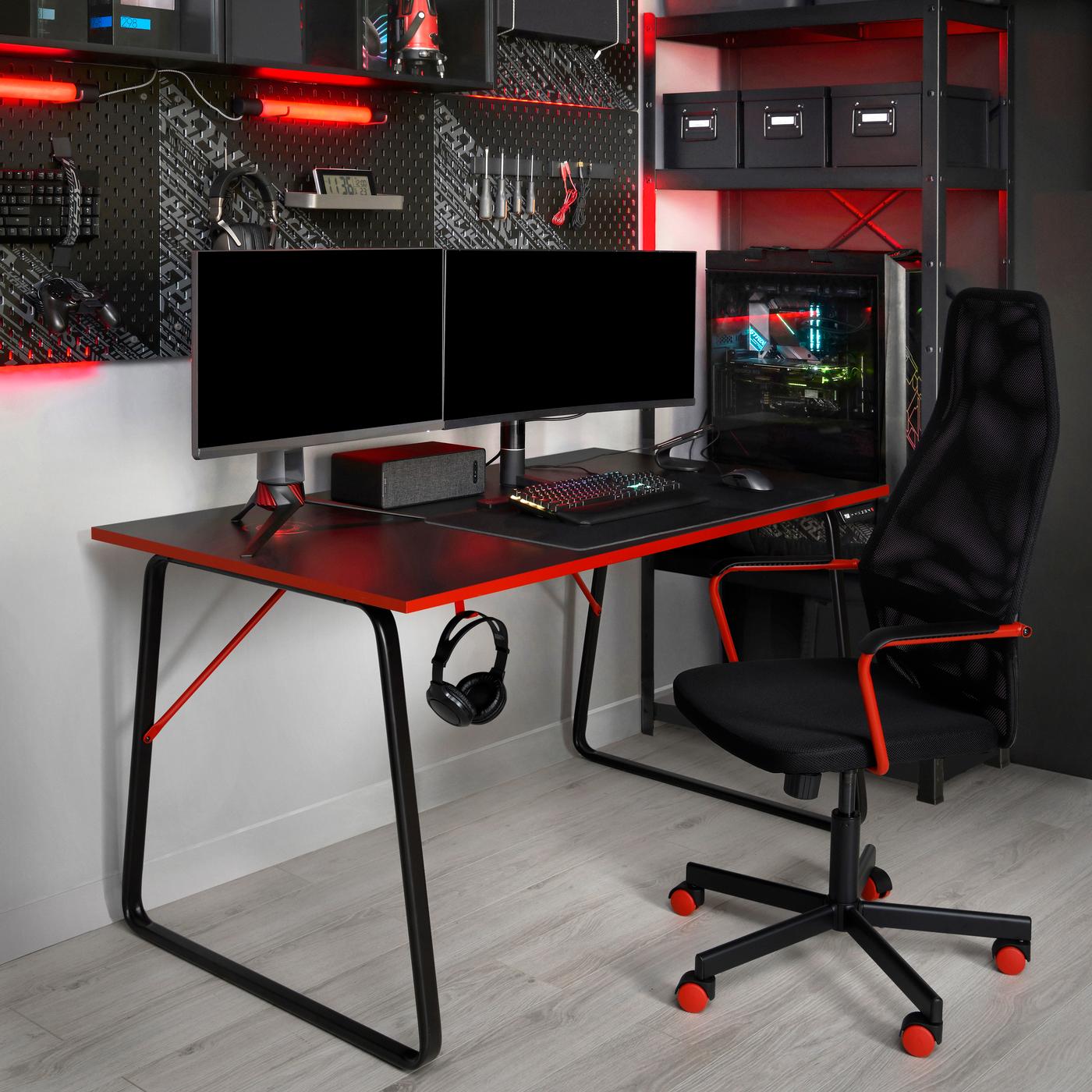 HUVUDSPELARE
Gamer asztal, fekete