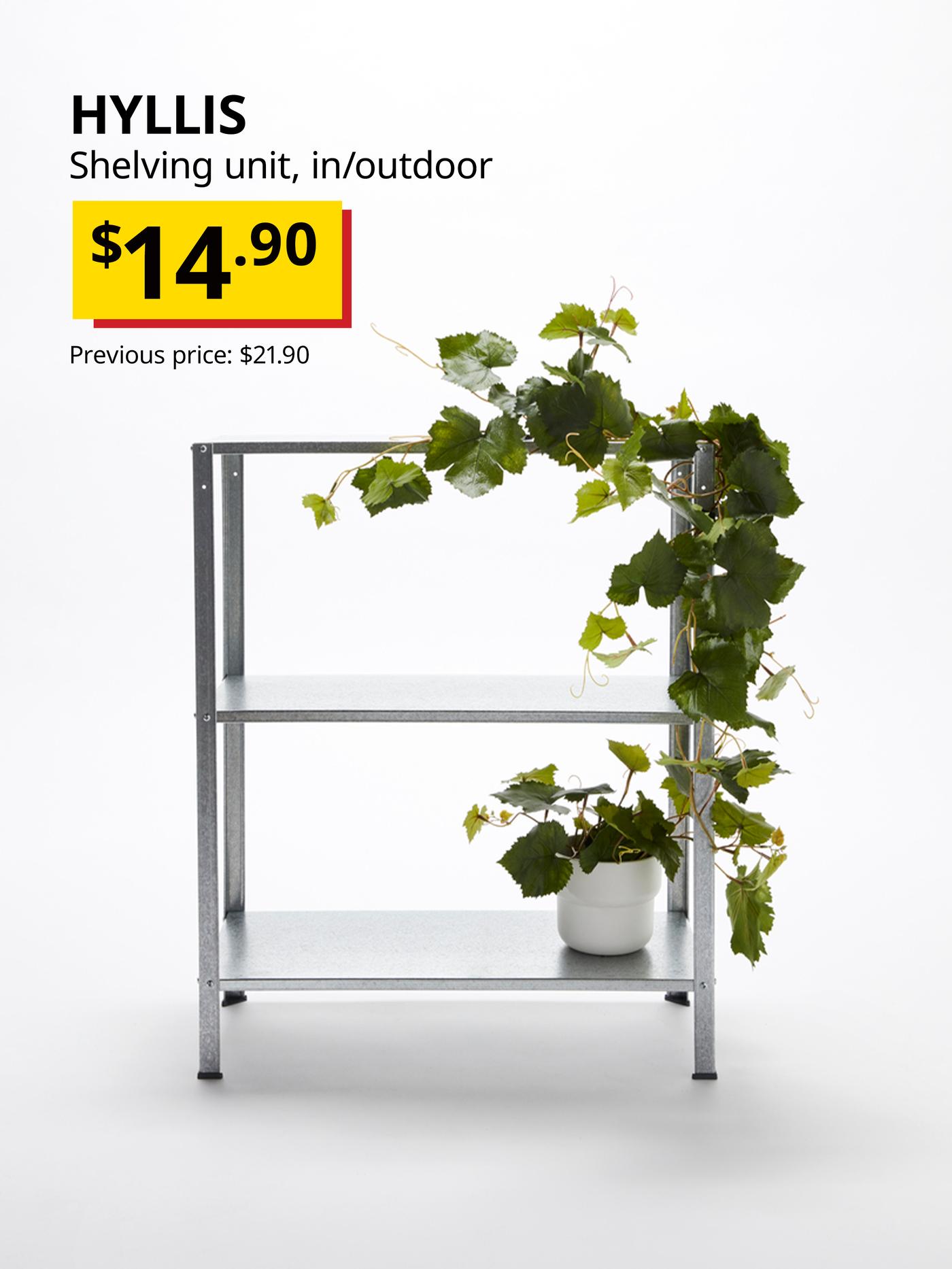 HYLLIS lowered price BTI in/outdoor shelving unit