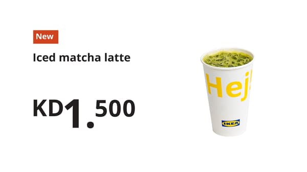 Iced matcha latte