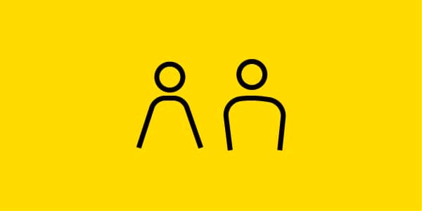 icon depicting two distinct