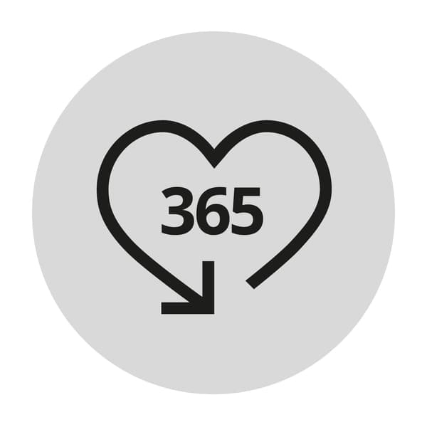 Icon for 365 days free exchange