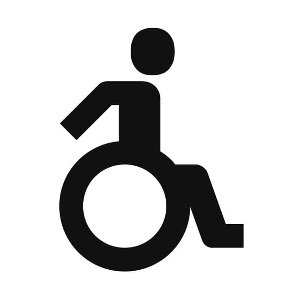 Icon representing accessible shopping for persons with disabilities