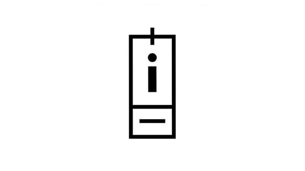 Icon representing IKEA price tag with information