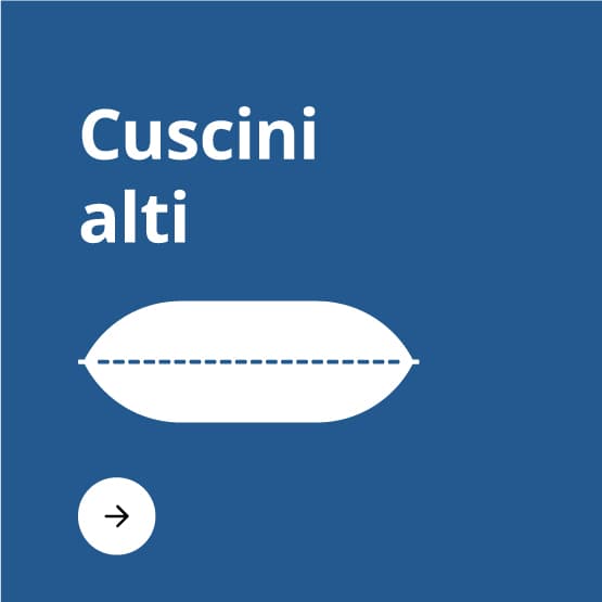 Icona con cuscini alti e scritta.