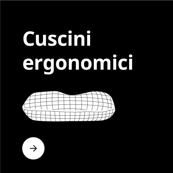 Icona e scritta cuscini ergonimici.