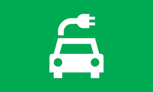 Icoontje van een elektrische auto