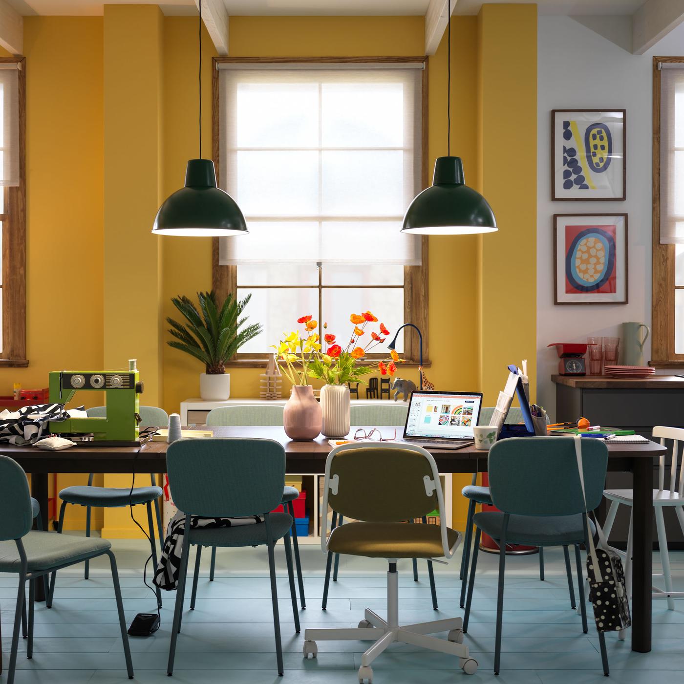 Ideas for a place for all your dining room activities.