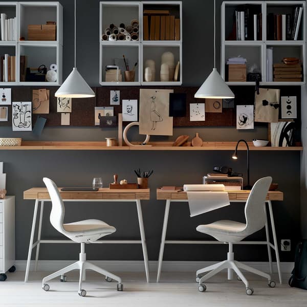 Ideas for a smart, small home workspace in the hallway