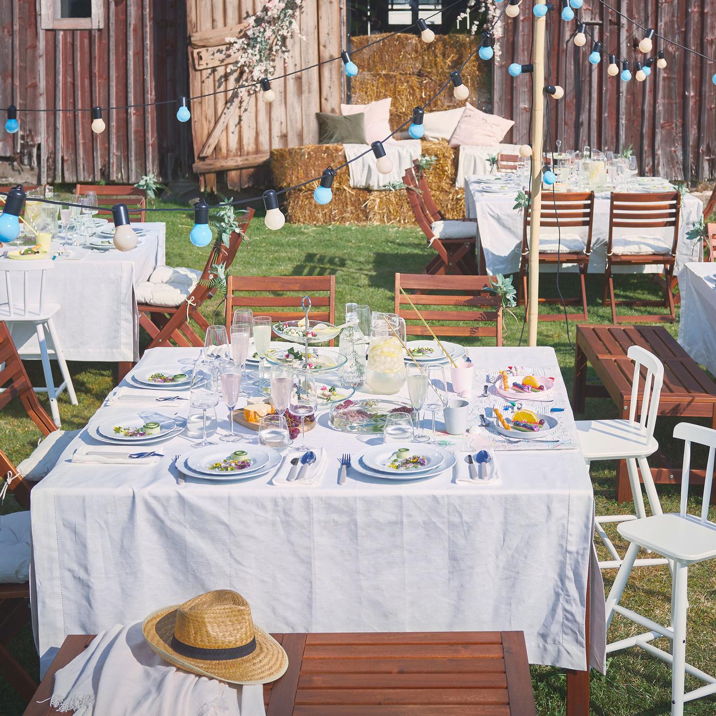 Ideas for celebrate outdoor dining in style.