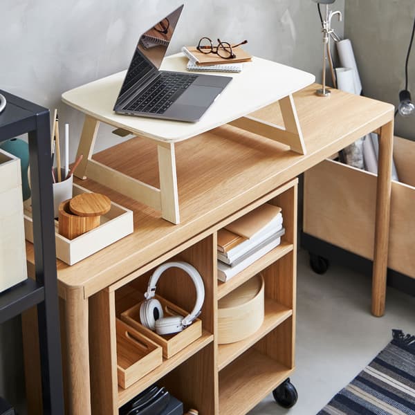 Ideas for how to furnish a small workspace on a tight budget.