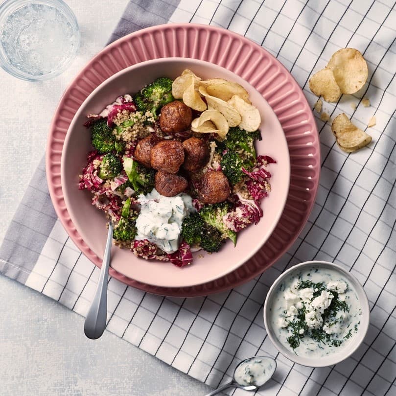 Ideas for plant balls with quinoa salad.