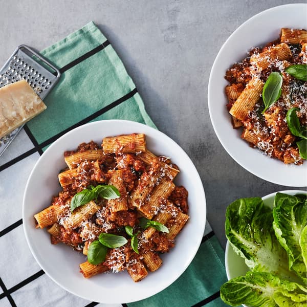 Ideas for plant-based Bolognese, Italian style.